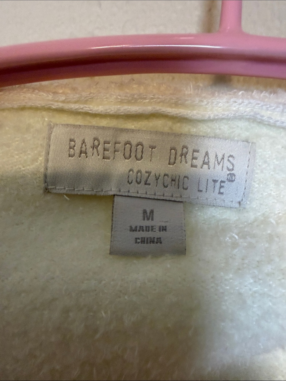 Barefoot Dreams Ultra Light Hooded‎ Seashore Cardigan In Cream Size Medium - Picture 4 of 7